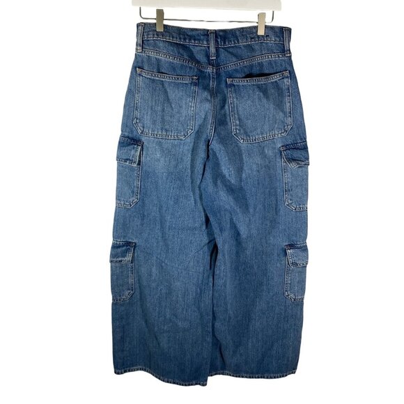 GAP Baggy super wide double cargo jeans women’s 4 27R skater street style trendy - Picture 2 of 13